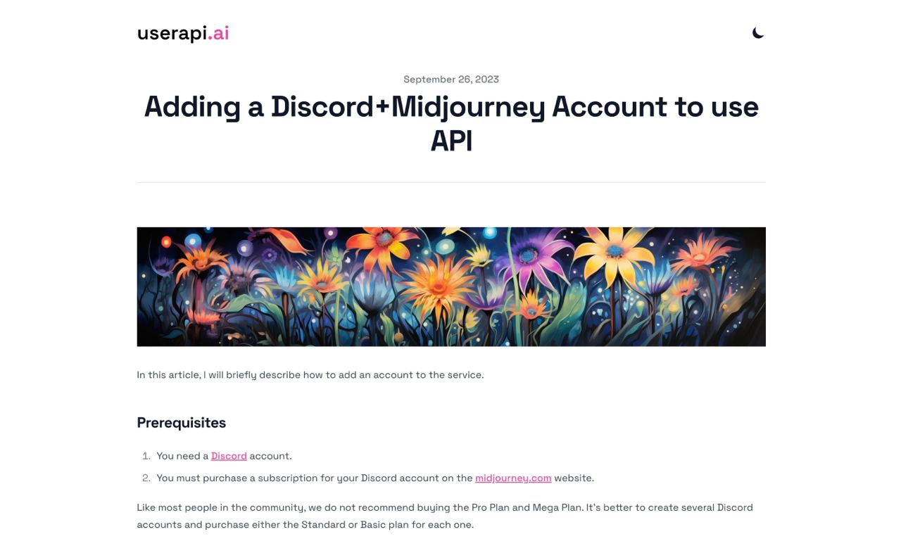 Midjourney API for AI Image Generation | UserAPI.ai